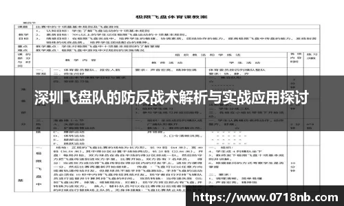 深圳飞盘队的防反战术解析与实战应用探讨
